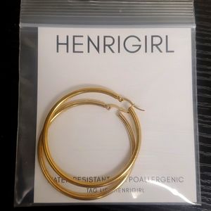 Gold hoop earrings